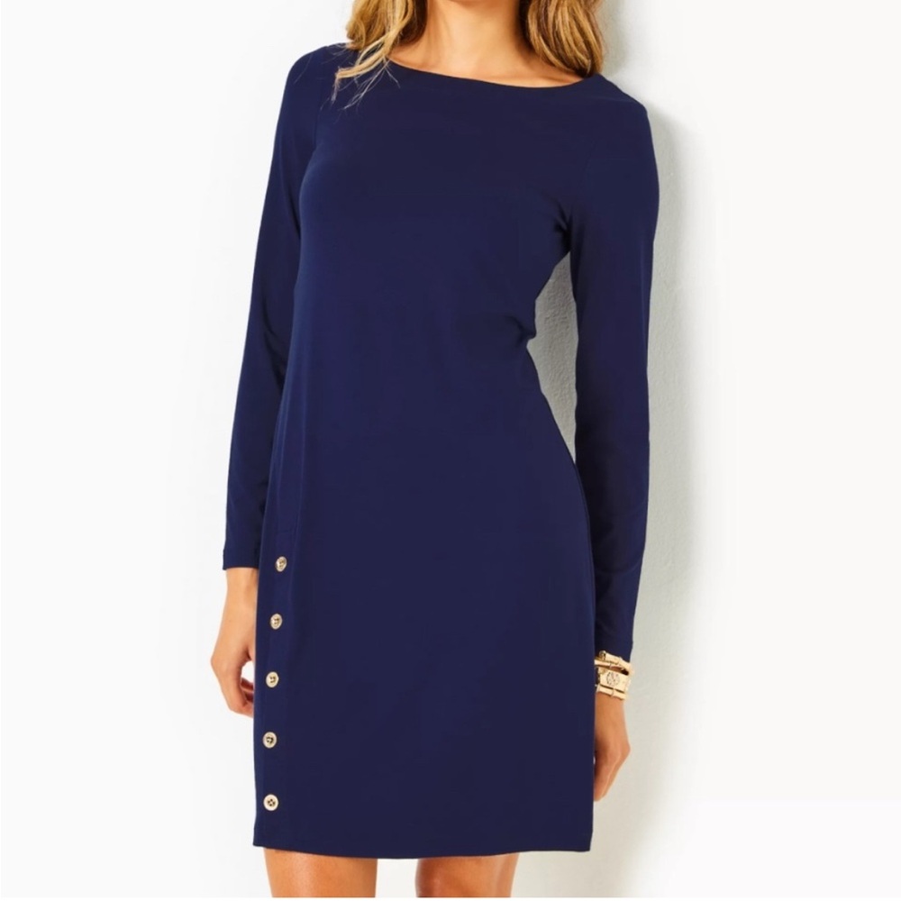 NWT Lilly Pulitzer Maddox UPF Dress Navy Sm